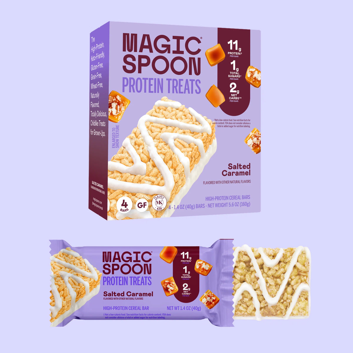Salted Caramel - 16 Cereal Treats (4 Boxes)